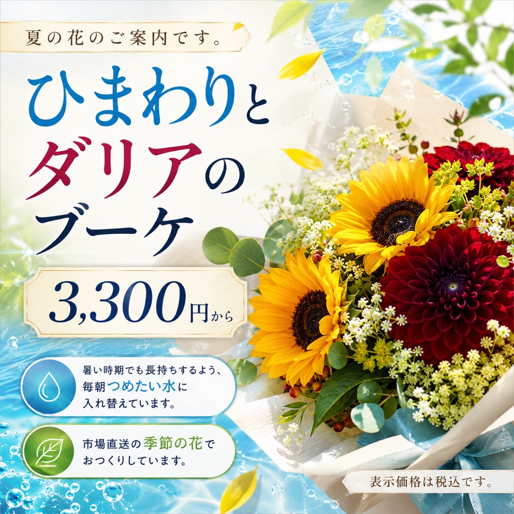 フラワーショップ Instagram投稿サンプル